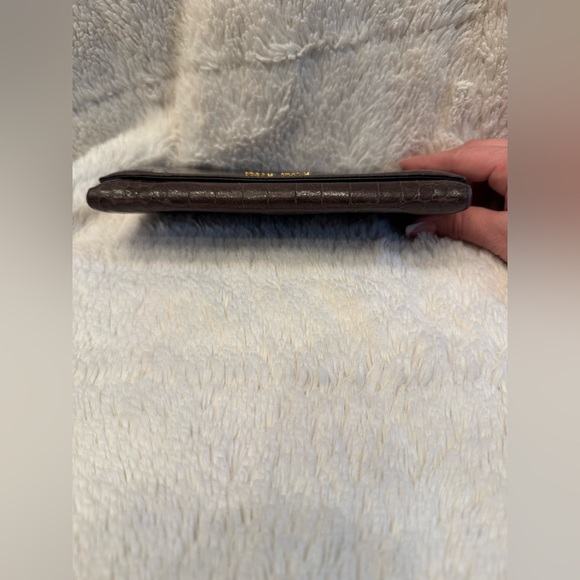 Miu Miu Brown Croc Embossed Wallet - Picture 15 of 15